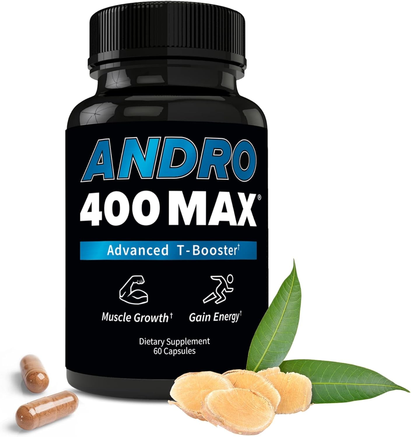 Max Advanced T-Support & Nitric Oxide Booster – Tongkat Ali with L-Arginine & L-Citrulline – Supports Blood Flow, Circulation, and Physical Performance – 1 Pack, 60 Capsules